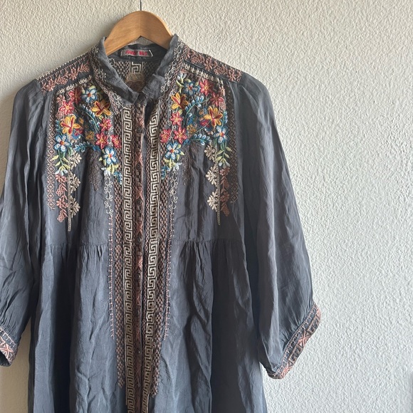 Johnny Was Embroidered Button Down Dress - Picture 8 of 16